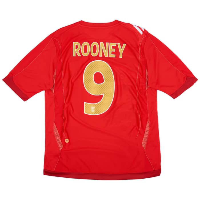 2006-08 England Away Shirt Rooney #9 - 7/10 - (L)