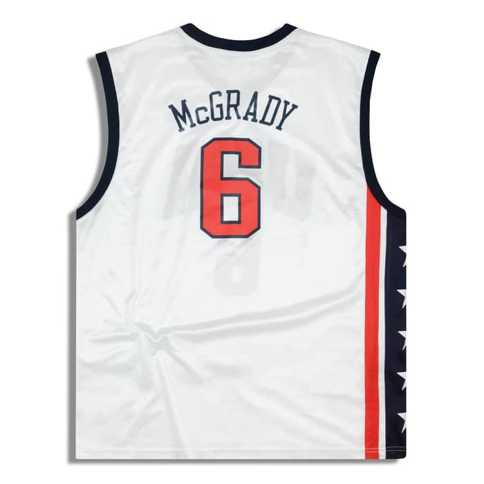 2002 USA McGrady #6 Reebok Jersey (Home) XXL