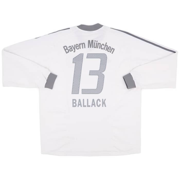 2002-03 Bayern Munich Away L/S Shirt Ballack #13 - 9/10 - (XL)