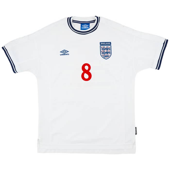 1999-01 England Home Shirt Scholes #8 - 6/10 - (XL)
