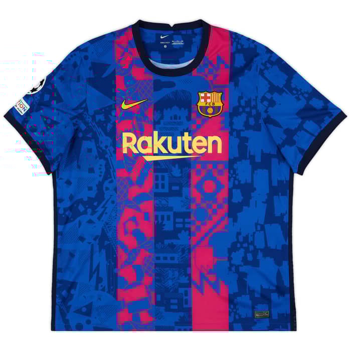 2021-22 Barcelona Third Shirt Memphis #9 - 8/10 - (XXL)