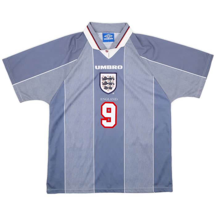 1996-97 England Away Shirt Shearer #9 - 9/10 - (L)