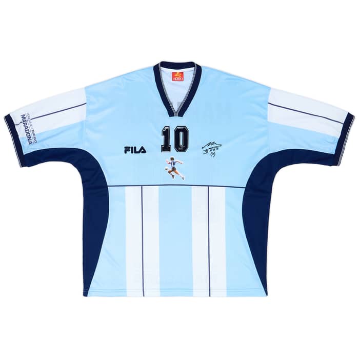 2001 Diego Maradona Fila Reissue Farewell Shirt Maradona #10