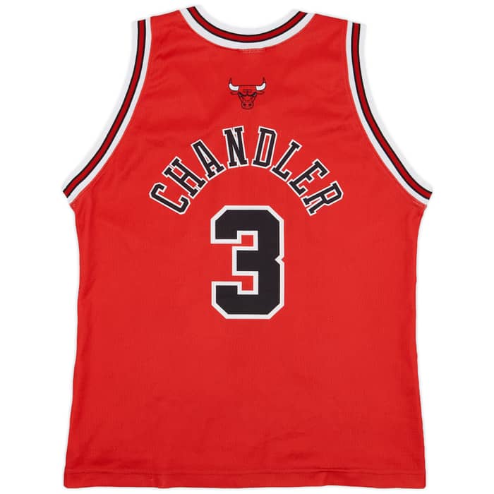 2001-06 Chicago Bulls Chandler #3 Champion Away Jersey - 8/10 - (XL.Boys)