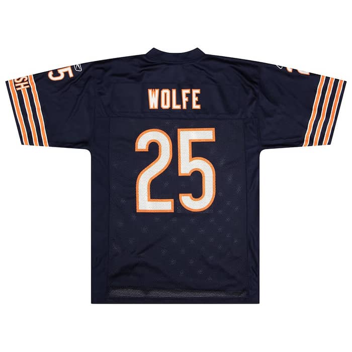 2007 Chicago Bears Wolfe #25 Reebok On Field Jersey (Home) M