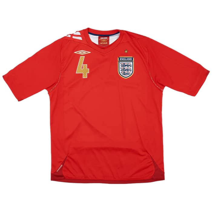 2006-08 England Away Shirt Gerrard #4 - 5/10 - (L)