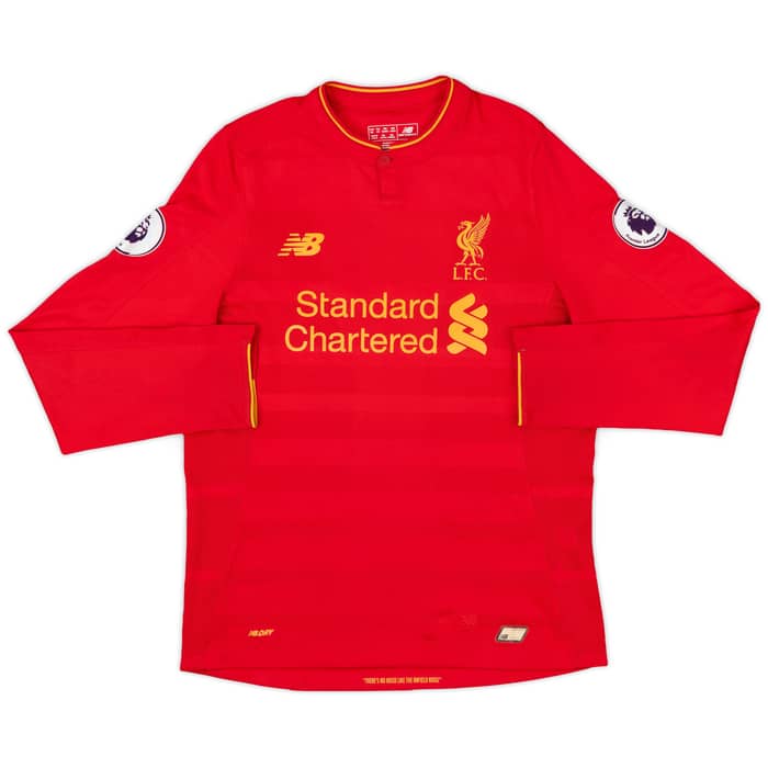 2016-17 Liverpool Home L/S Shirt Lallana #20 - 8/10 - (XL.Boys)