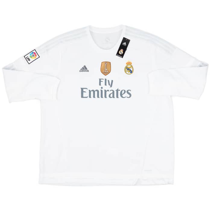 2015-16 Real Madrid Home L/S Shirt Bale #11 (3XL)