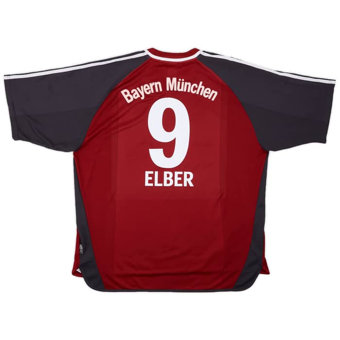 2001-02 Bayern Munich Home Shirt Elber #9 - 6/10 - (XXL)