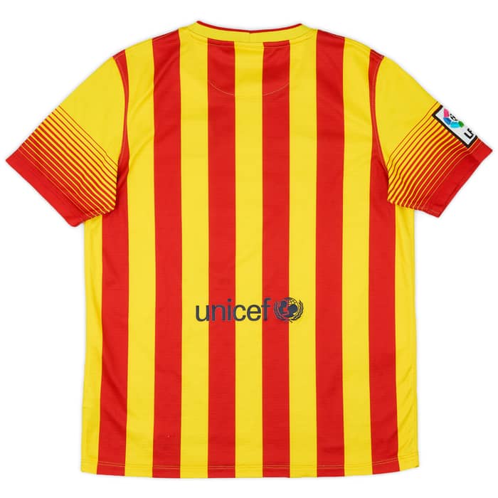 2013-15 Barcelona Away Shirt - 8/10 - (XL.Boys)