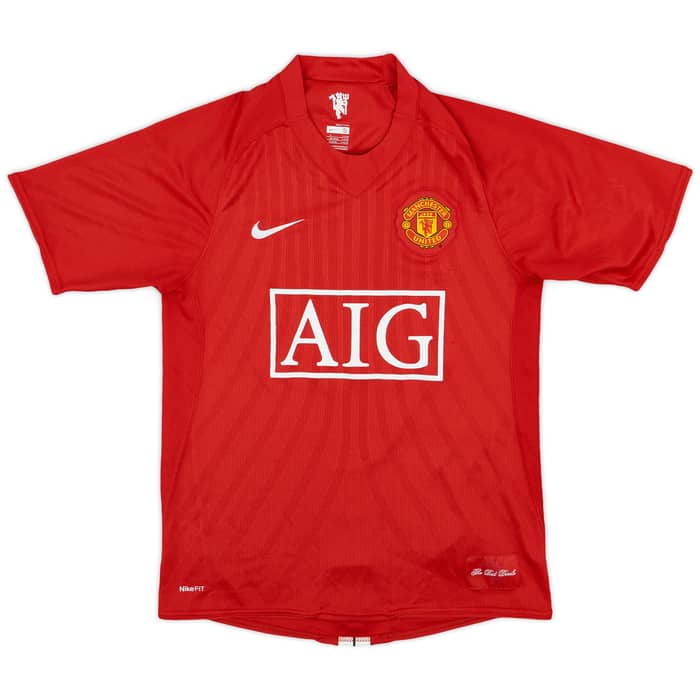 2007-09 Manchester United Home Shirt Berbatov #9 - 9/10 - (S)