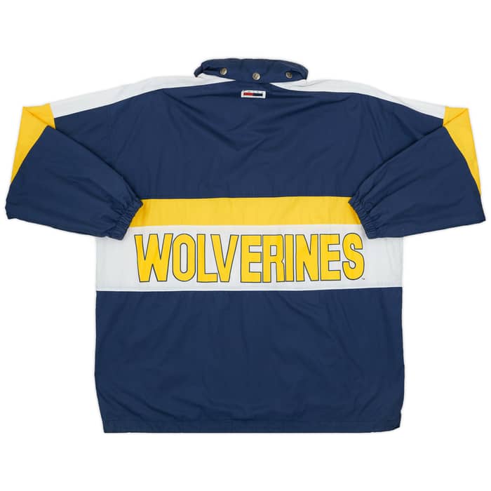 1990s Michigan Wolverines Twins Apparel 1/4 Zip Rain Jacket - 9/10 - (XL)