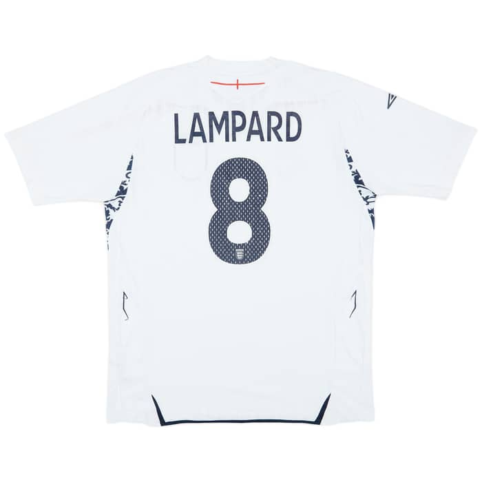 2007-09 England Home Shirt Lampard #8 - 6/10 - (L)