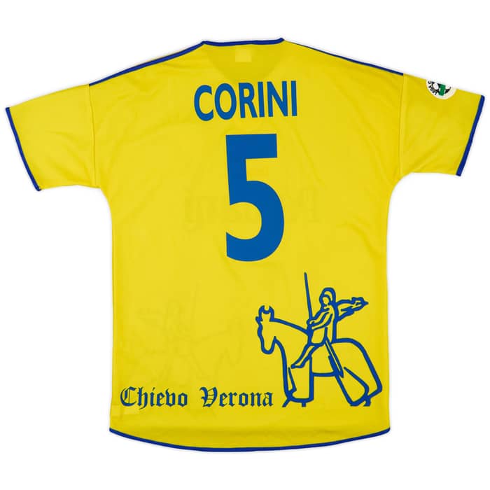 2001-02 Chievo Verona Match Worn Home Shirt Corini #5