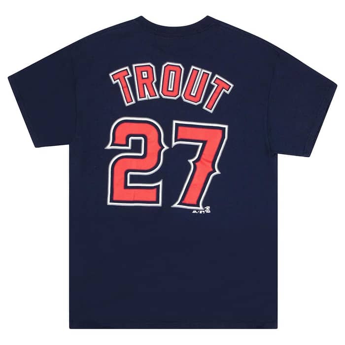 2014 LA Angels Trout #27 Majestic Tee M