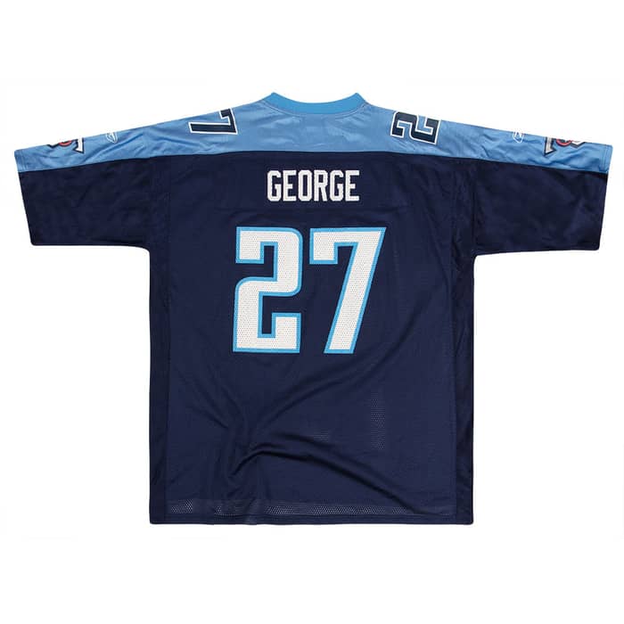 2002-03 Tennessee Titans George #27 Reebok On Field Jersey (Home) XL