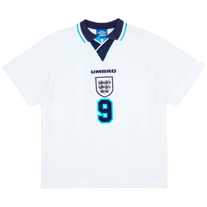 1995-97 England Home Shirt Shearer #9 - 8/10 - (L)
