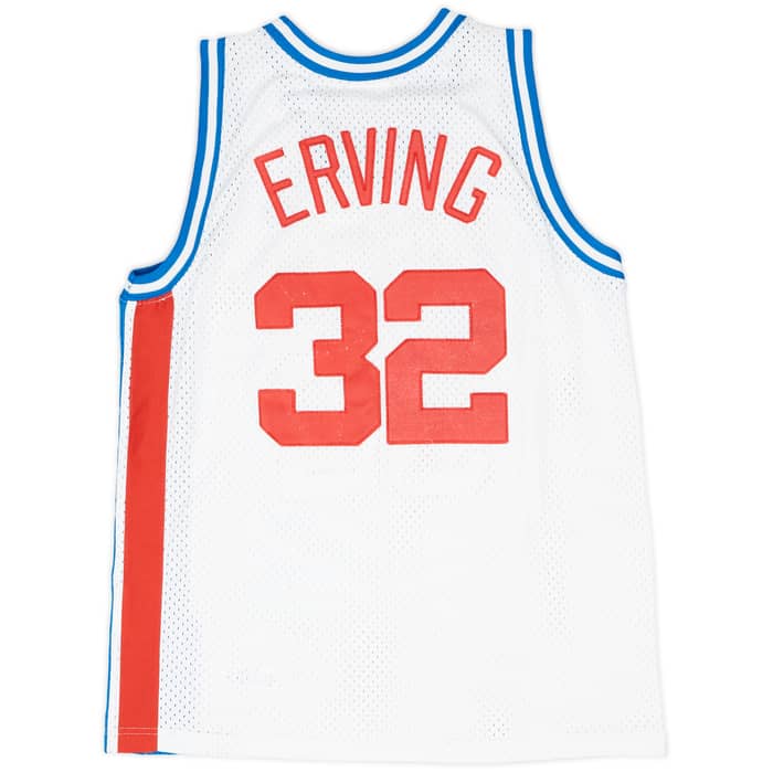 1973-76 New York Nets Erving #32 Champion Hardwood Classics Home Jersey - 8/10 - (S)