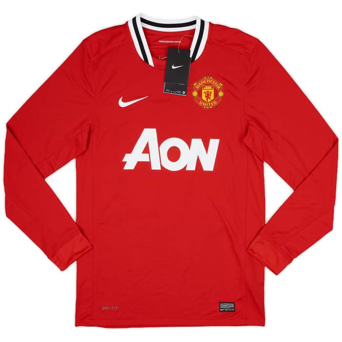 2011-12 Manchester United Home L/S Shirt Rooney #10 (S)
