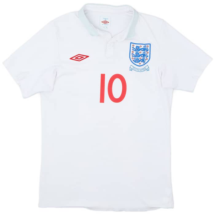 2009-10 England 'South Africa' Home Shirt Rooney #10 - 6/10 - (S)
