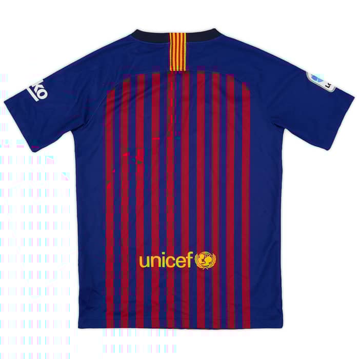 2018-19 Barcelona Home Shirt - 8/10 - (L.Boys)