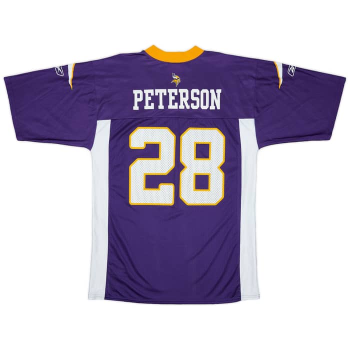 2008-11 Minnesota Vikings Peterson #28 Reebok Replica Home Jersey - 8/10 - (M)