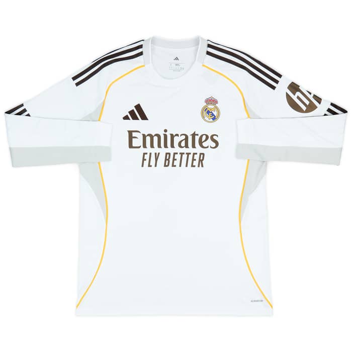 2025-26 Real Madrid Home L/S Shirt Mbappe #10