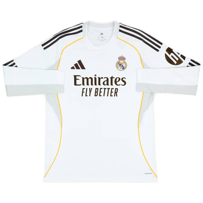 2025-26 Real Madrid Maillot Domicile Manches Longues Mbappe #10