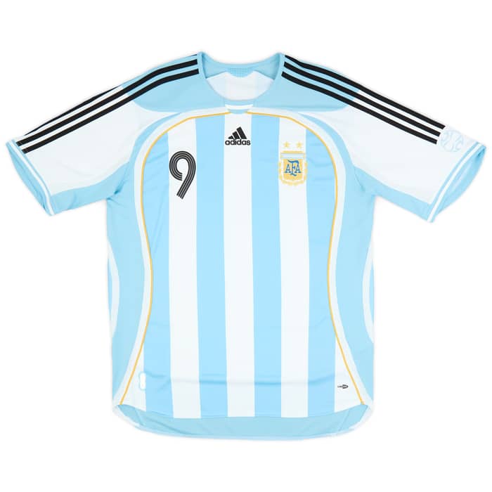 2006 Argentina adidas Reissue Home Shirt Crespo #9