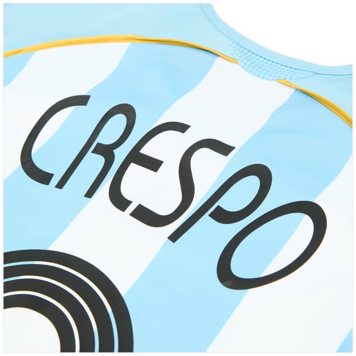 2006 Argentina adidas Reissue Home Shirt Crespo #9
