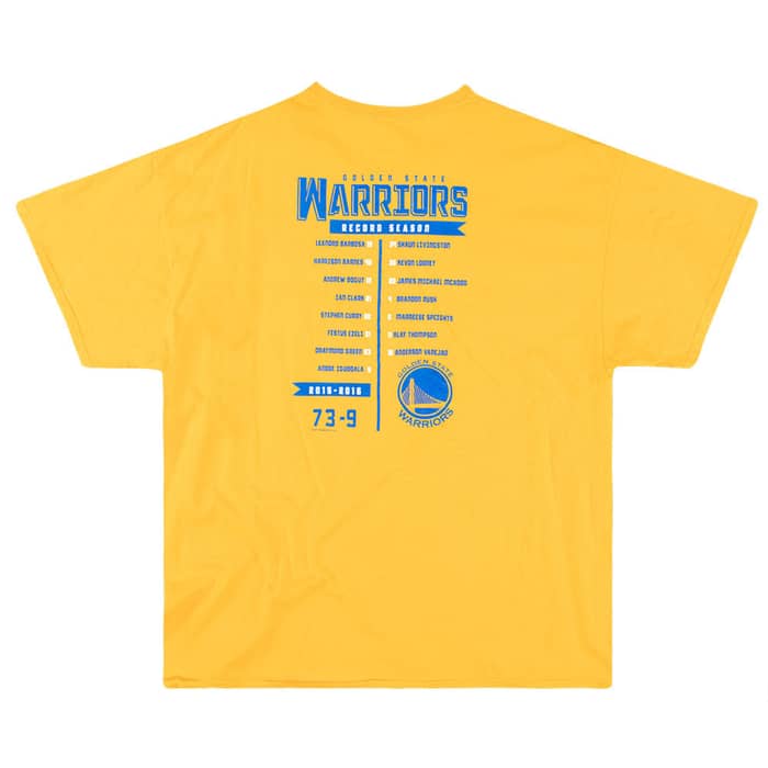 2015-16 Golden State Warriors Record Season NBA Tee XL
