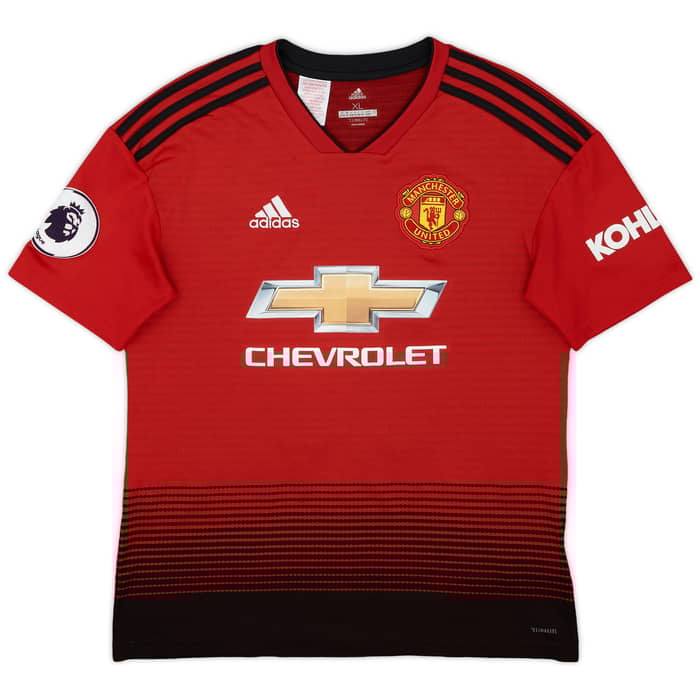 2018-19 Manchester United Home Shirt Martial #11 - 7/10 - (XL.Boys)