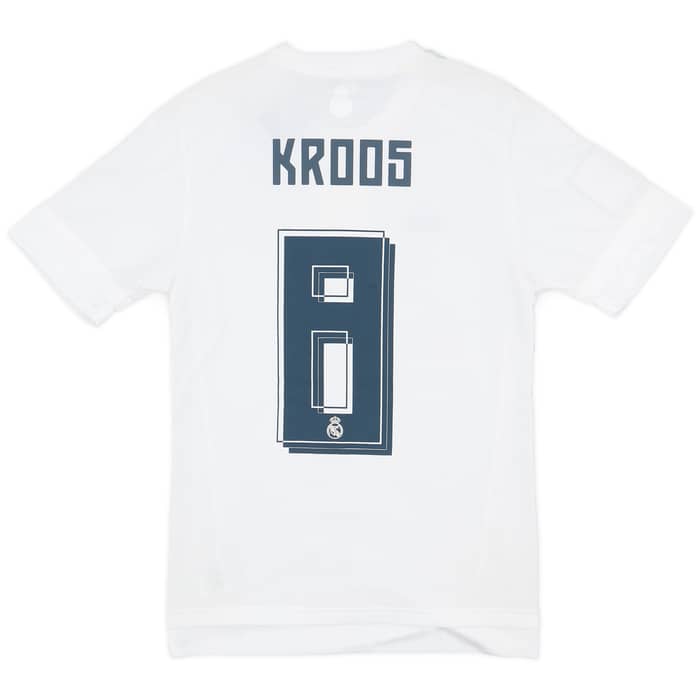2015-16 Real Madrid Home Shirt Kroos #8 (XS)