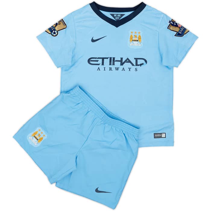 2014-15 Manchester City Home Shirt & Shorts - 6/10 - (4-5 Years)