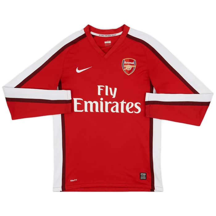 2008-10 Arsenal Home L/S Shirt Sagna #3 - 6/10 - (S)