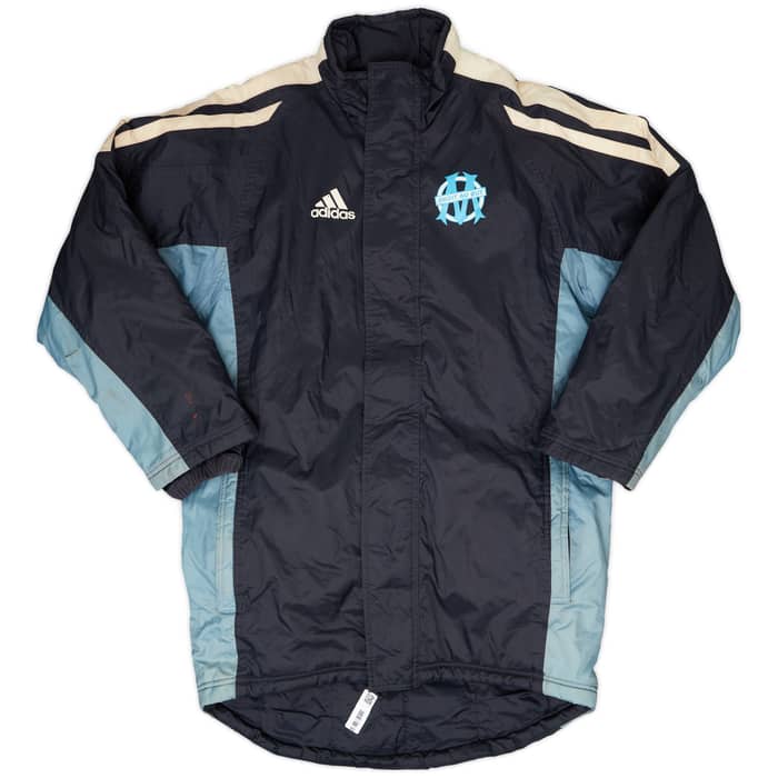 2004-05 Olympique Marseille adidas Padded Bench Coat - 6/10 - (XL.Boys)