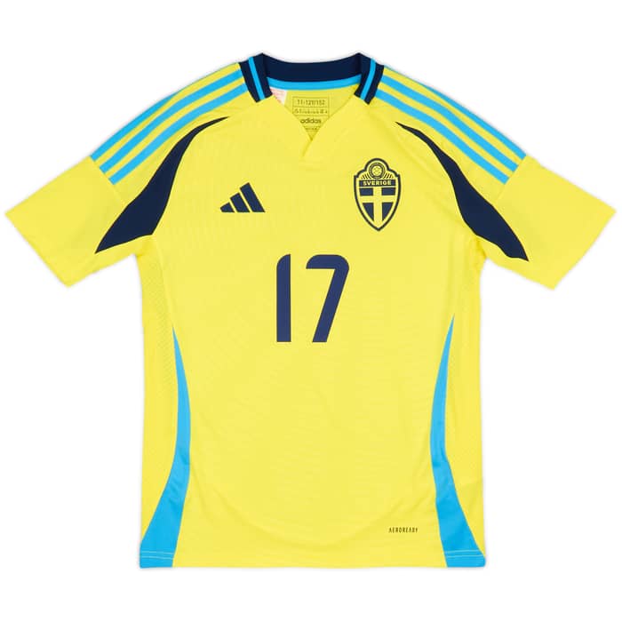 2024-25 Sweden Home Shirt Gyokeres #17 (KIDS) 