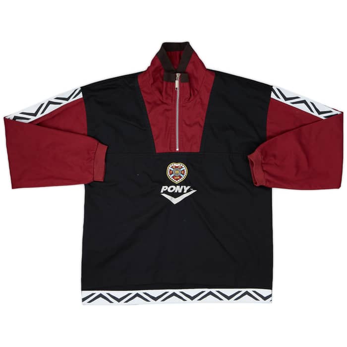 1995-97 Hearts Pony 1/4 Zip Drill Top - 8/10 - (M)