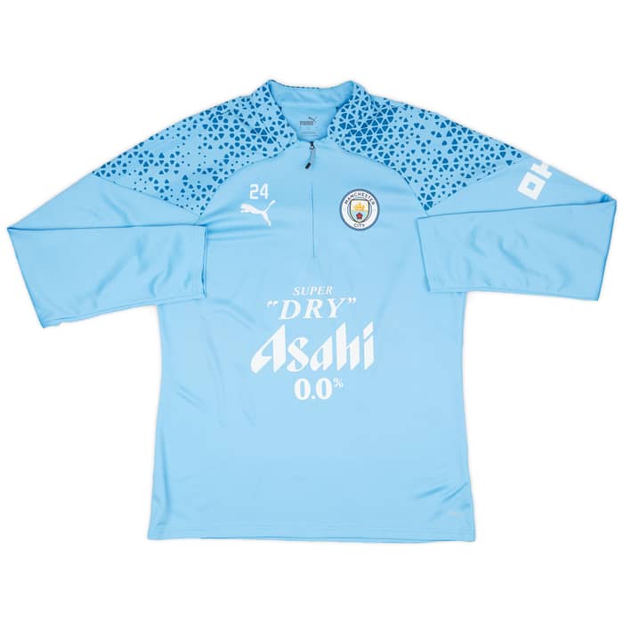 2023-24 Manchester City Player Issue 1/4 Zip Training Top - As New