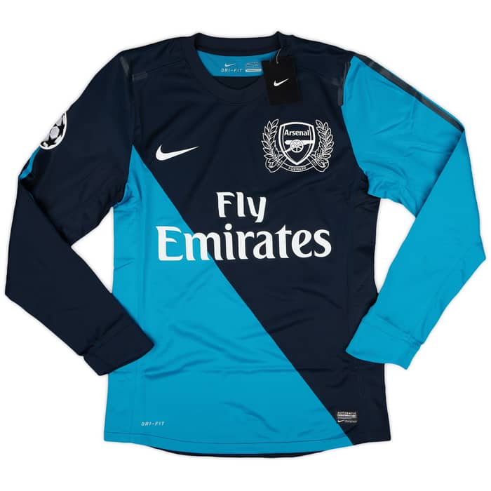 2011-12 Arsenal Player Issue Away L/S Shirt Arteta #8 (M)