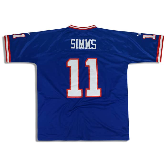 1991 New York Giants Simms #11 Reebok Throwback Premier Jersey (Home) XXL