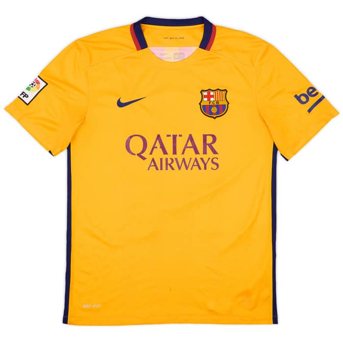 2015-16 Barcelona Away Shirt Suarez #9 - 5/10 - (M)