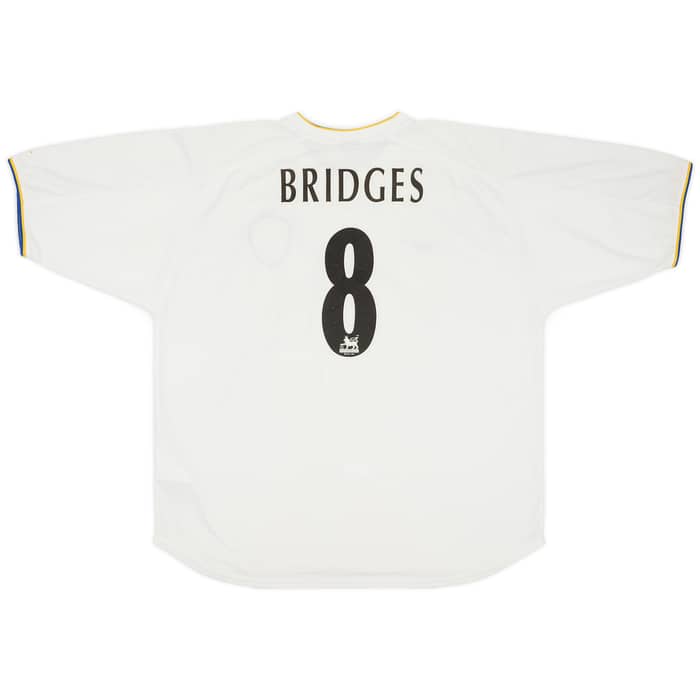 2000-02 Leeds United Home Shirt Bridges #8 - 5/10 - (XL)