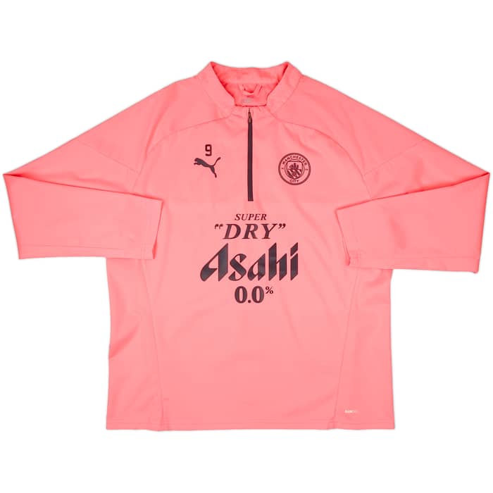 2023-24 Manchester City Player Issue 1/4 Zip Rain Top #9 (Haaland) - As New - (XL)