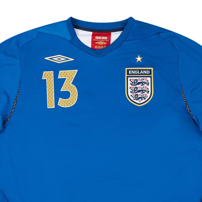 2007-08 England U-21 Match Issue GK Shirt Hart #13