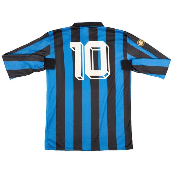 1989-90 Inter Milan Home L/S Shirt #10 - 7/10 - (XL)