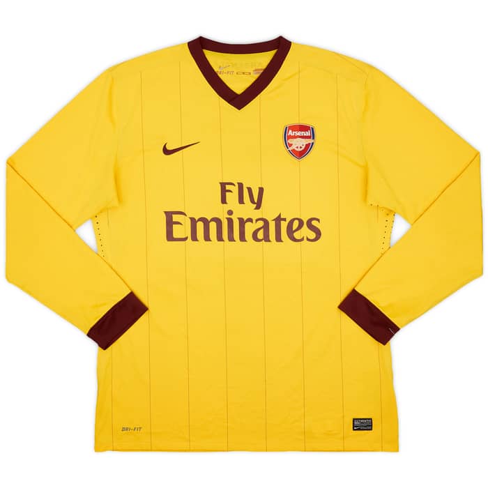 2010-13 Arsenal Player Issue Away L/S Shirt Arteta #8 - 8/10 - (XL)