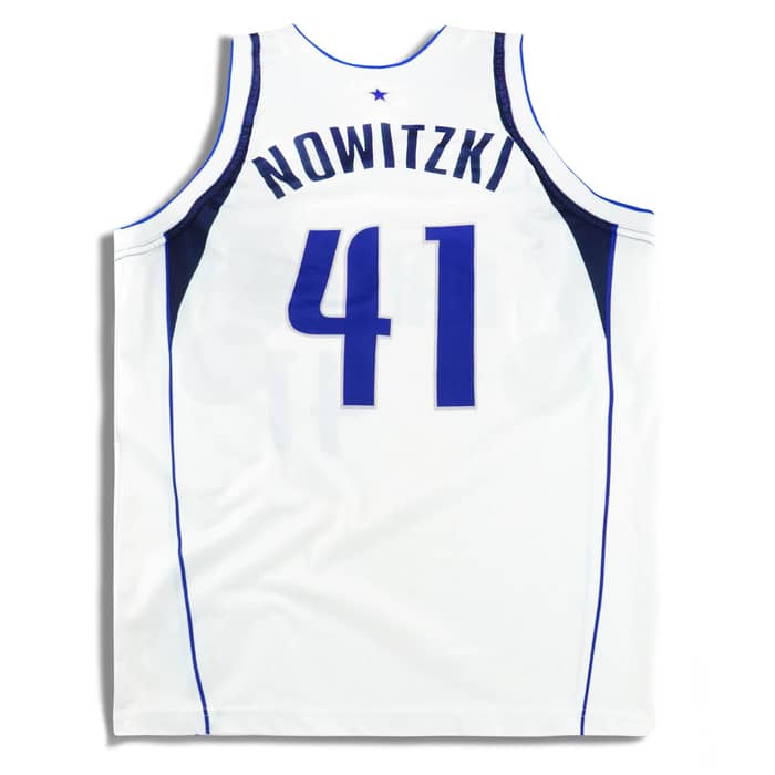 2001-10 Dallas Mavericks Nowitzki #41 Champion Jersey (Home) S