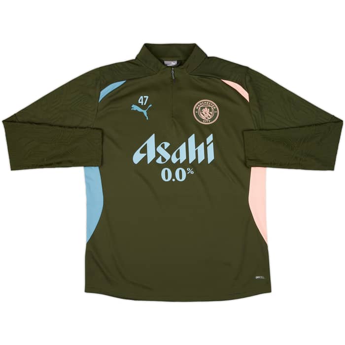 2024-25 Manchester City Player Issue 1/4 Zip Training Top #9 (Haaland) - As New - (XXL)