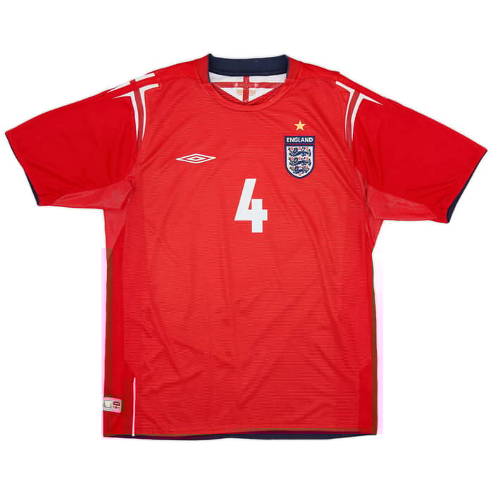 2004-06 England Away Shirt Gerrard #4 - 6/10 - (L)